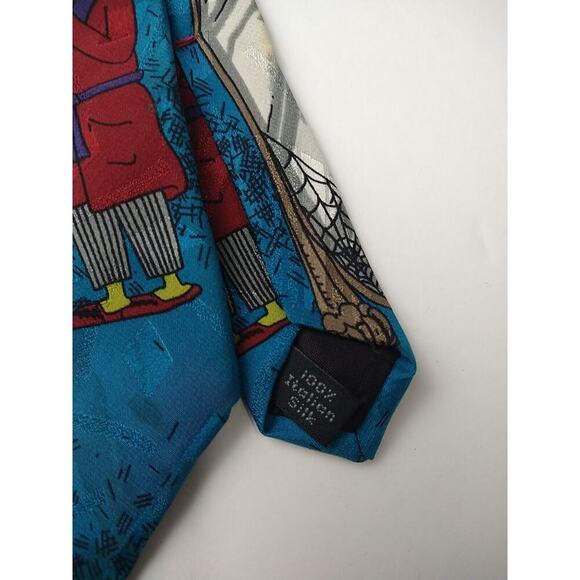 Celebrations Hallmark Men's Halloween Tie Dracula Haunted House - Picture 3 of 8